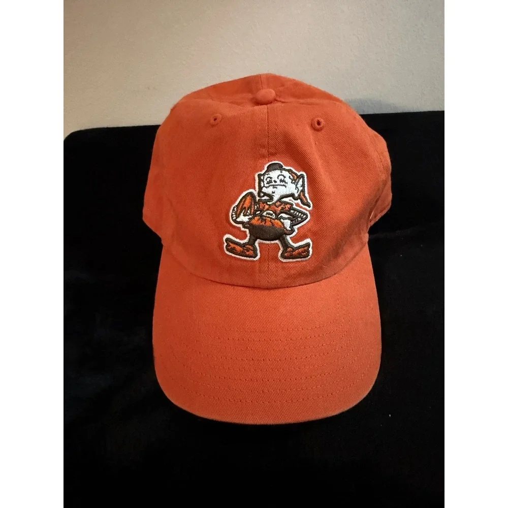 Cleveland Browns Hat Brownie Elf Logo Hat Mascot Orange 47 NFL Large Cap